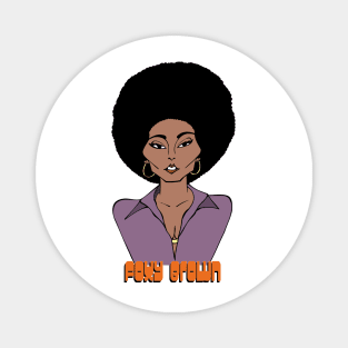 Classic movie blaxploitation actress Pam Grier Foxy Brown Magnet